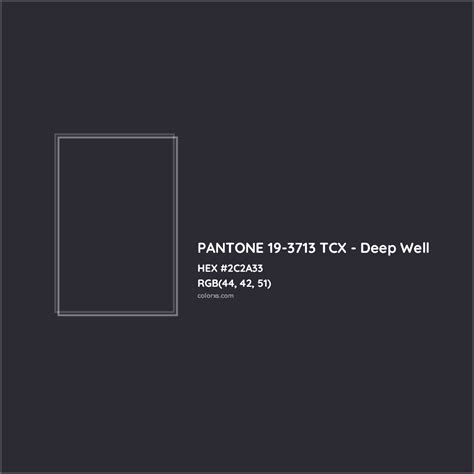 Pantone 19 3713 Tcx Deep Well Complementary Or Opposite Color Name And Code 2c2a33