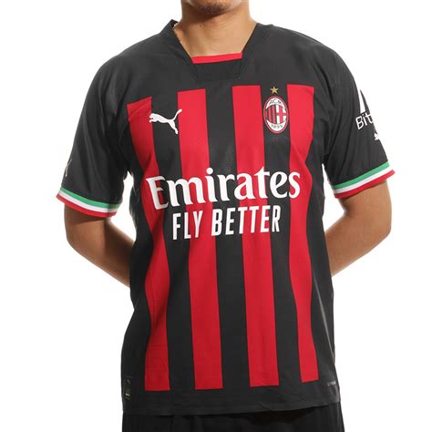 Camiseta De Hombre 1ª Equipación AC Milan 2022 2023 Puma clube zeros eco