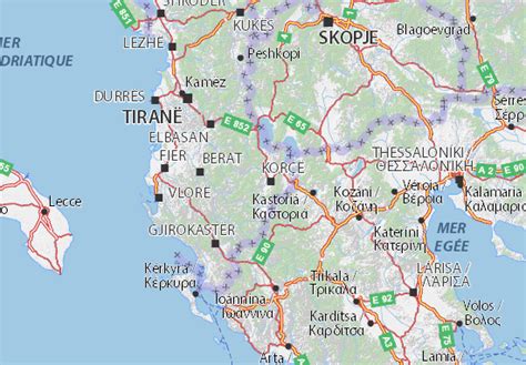 MICHELIN Korçë map - ViaMichelin