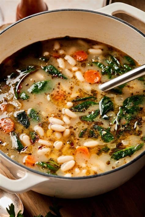 Hearty Tuscan White Bean Soup Recipe Bean Soup Recipes Healthy