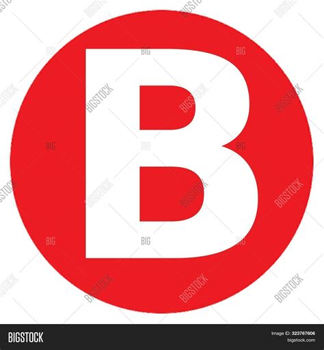 Letter B Red