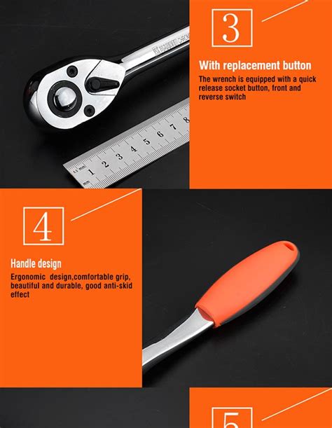 Professional 6 3MM Quick Release Ratchet Wrench With Grip Ha Shanghai