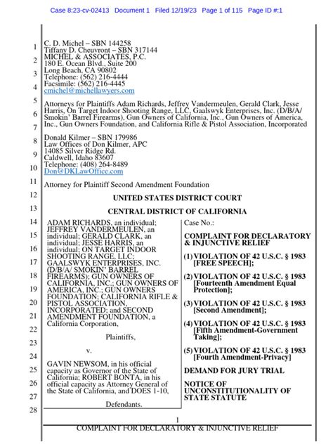 Gun Rights Organizations Sue To Block Ca Law That Requires Video And