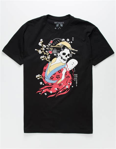 Riot Society Shred Geisha Mens T Shirt Black Tillys