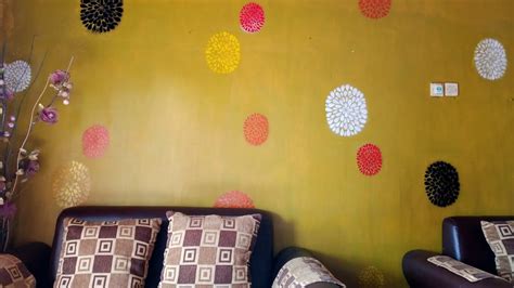 DIY Stencil Wall Art Cara Mengecat Dinding Rumah Dengan Pola 3D