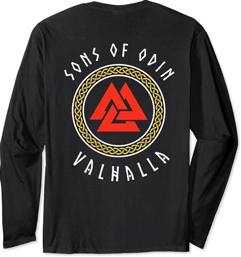 Amazon Sons Of Odin Valhalla Viking Valknut Back Print Long