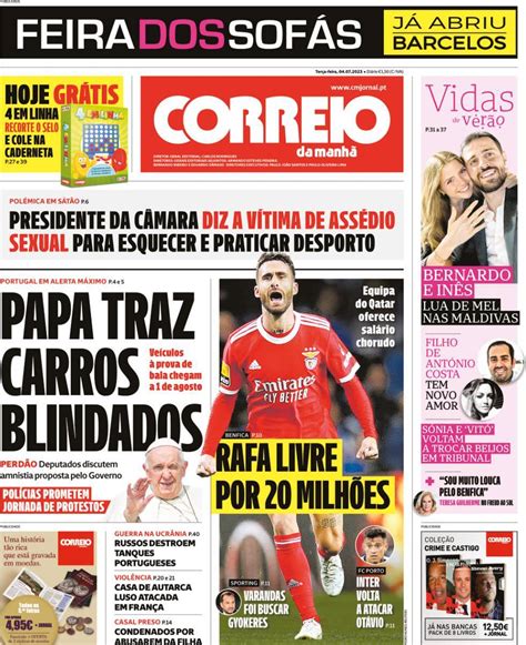 Capa Correio Da Manh Julho Capasjornais Pt