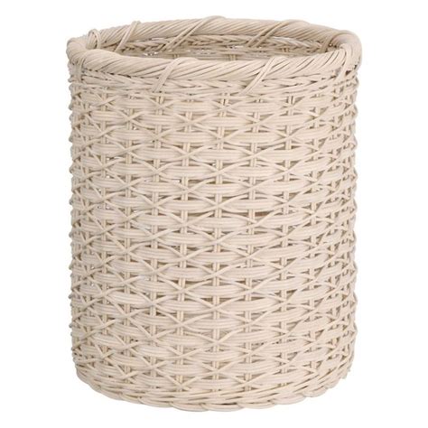 A White Wicker Basket On A White Background