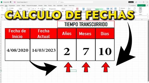 Calculadora De Fechas En Excel Cómo Calcular Años Meses Y Días En