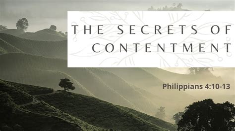 The Secrets Of Contentment Gary E Lee First Baptist Middlesex Nov