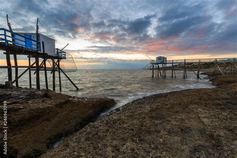 carrelet et cabane de péche à Saint Palais sur mer la grande côte le