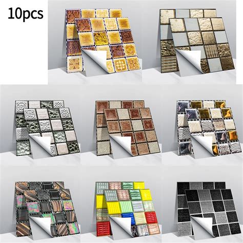 Pegatinas De Azulejos De Cristal De Mosaico 3D Pegatinas De Pared