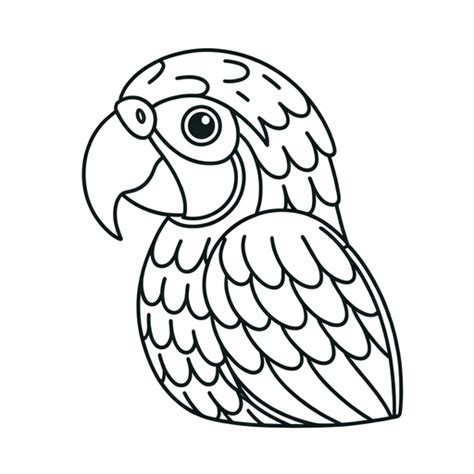 Simple Macaw Coloring Page 4 Free Printable Pages