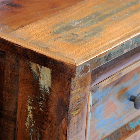 Buy Nightstand With 2 Drawers Solid Reclaimed Wood Mydeal