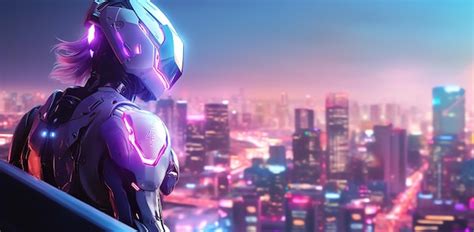 Premium AI Image | background modern scifi cyberpunk robotic wallpaper illustration design