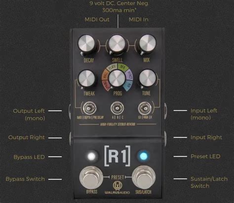 WALRUS AUDIO R1 Mako Series High Fidelity Stereo Reverb Instruction Manual