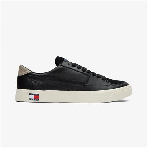 Tommy Hilfiger Vulcanized Essential Erkek Siyah Spor Ayakkabı ERKEK