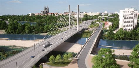 Neue Strombrücke Magdeburg SCHWENK