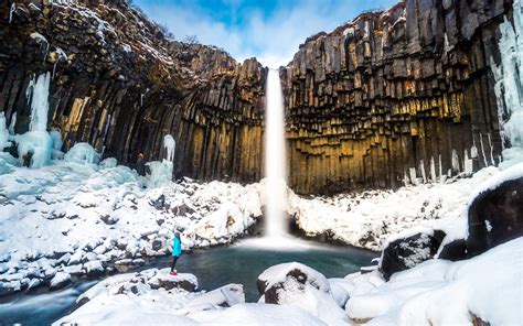 Iceland_Waterfalls_Svartifoss_02 | HD Wallpapers