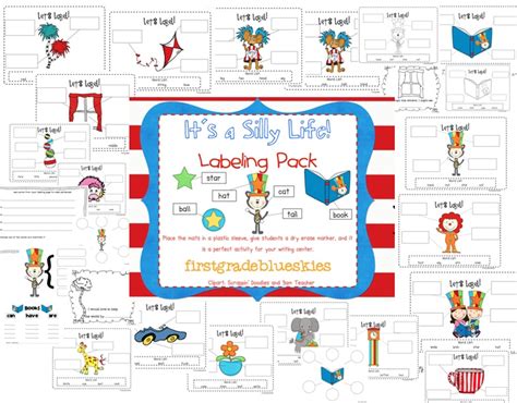 First Grade Blue Skies Reading Celebration Label It Pack And Freebie