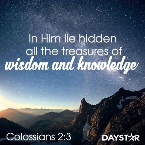 In Him Lie Hidden All The Treasures Of Wisdom And Knowledge