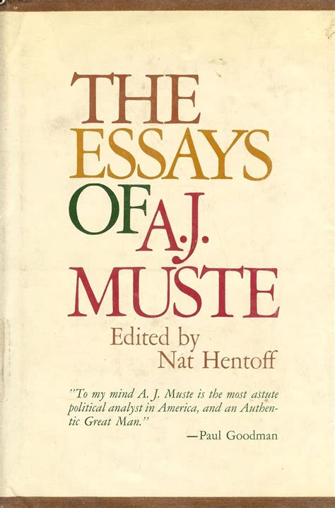 Amazon.com: The Essays of A. J. Muste: Nat Hentoff: Books