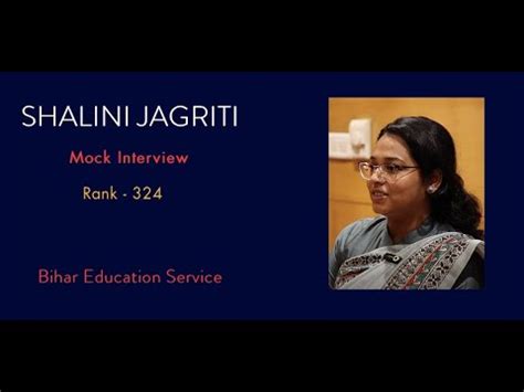 SHALINI JAGRITI Rank 324 Bihar Education Service BES Mock