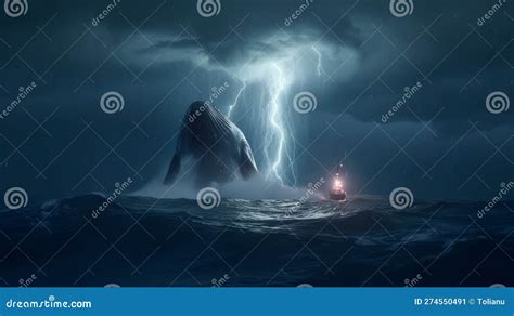 Stormy Sea Battle Epic Encounter Of Giant Sea Monster And Whale Caught