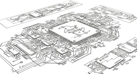Printed Technical Drawing Stock Illustrations – 373 Printed Technical ...