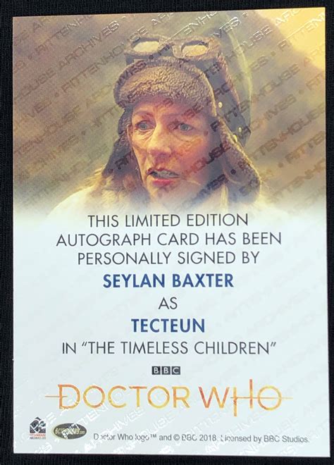 Doctor Who Series 11 And 12 Autograph Trading Card Seylan Baxter As