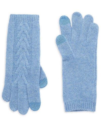 Blue Saks Fifth Avenue Gloves For Women Lyst