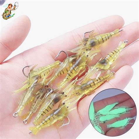 Soft Fishing Luminous Shrimp Lure Glow Fishing Bait Sea Fishing