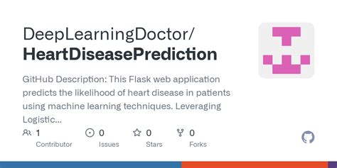 Github Deeplearningdoctor Heartdiseaseprediction Github Description