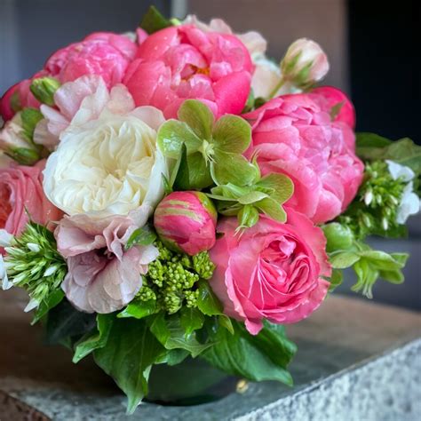 Coral Peonies Arrangement | Alexandria VA | Helen Olivia Flowers