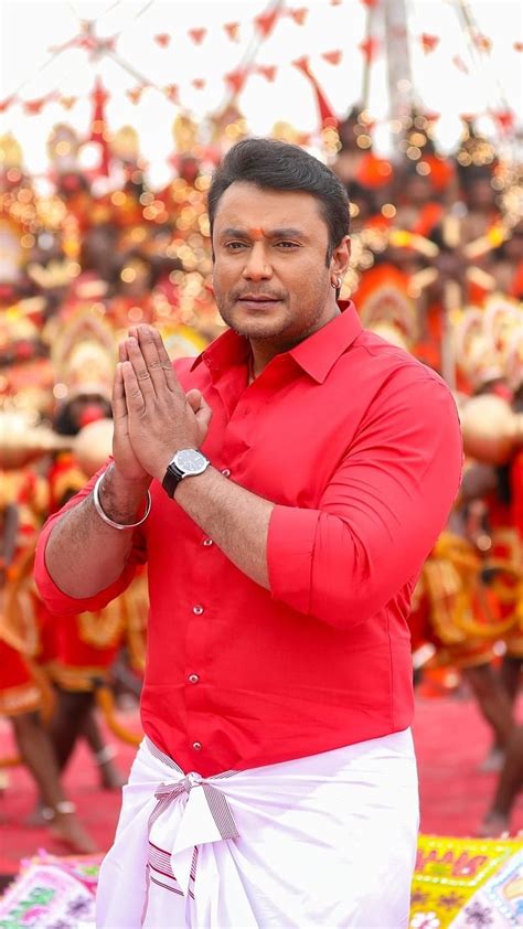 D Boss Camisa Roja Actor Darshan Thoogudeepa Fondo De Pantalla De Teléfono Hd Smartresize