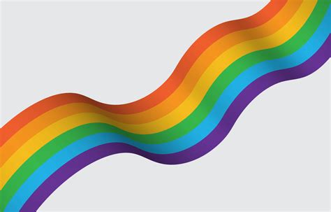 pride month colorful rainbow wave stripe ribbon smooth wallpaper Background. LGBT flag signal ...