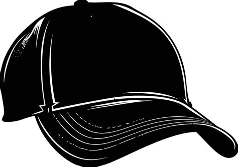 AI generated Silhouette baseball hat black color only 39225944 Vector ...