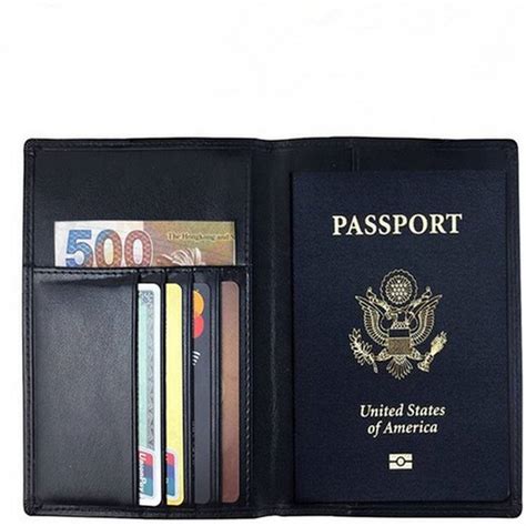 Leather Passport Cover Holder Black Passport Cover Bd