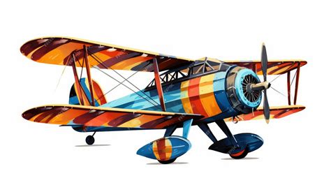 Premium Ai Image Vintage Biplane Designed With Bright Whimsical