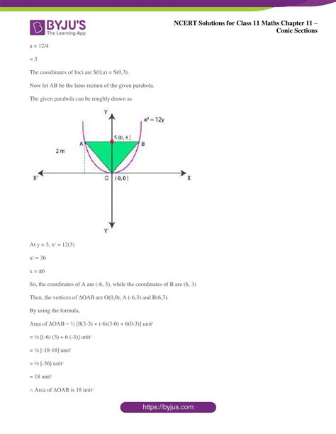 Ncert Solutions For Class 11 Maths Chapter 11 Conic Sections