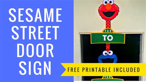 How To Make A Sesame Street Door Sign With Free Printables