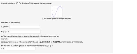 Solved 1 Point Let G X [i F T Dt Where F T Is Given