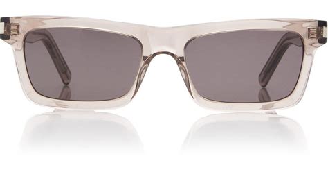 Saint Laurent Betty Acetate Square Frame Sunglasses In Brown Lyst