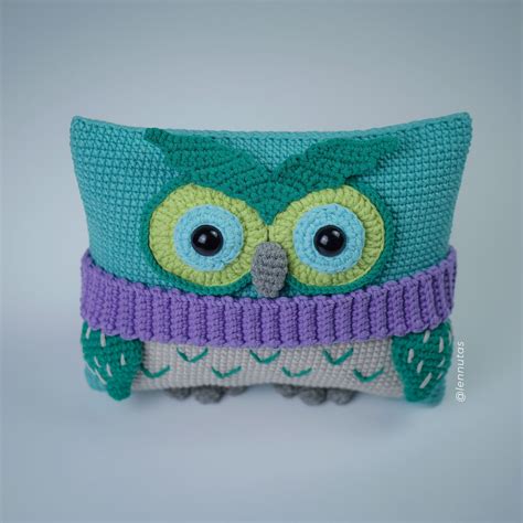 Owl Pillow Crochet Pattern Crochet Animal Pillow Owl | Etsy