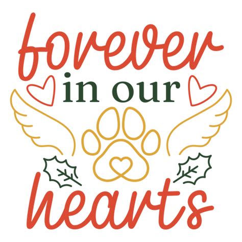 Forever In Our Hearts Quote PNG & SVG Design For T-Shirts