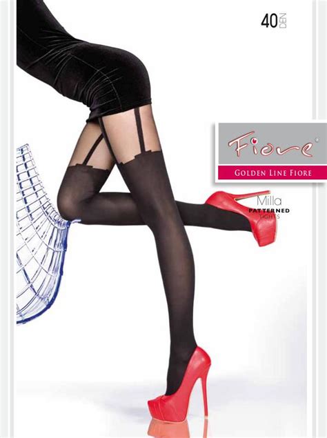 Collant Milla 40den Collants Collant Fantaisie Noir Sidonie