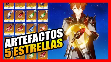 CÓMO CONSEGUIR y DONDE ENCONTRAR ARTEFACTOS 5 ESTRELLAS Genshin