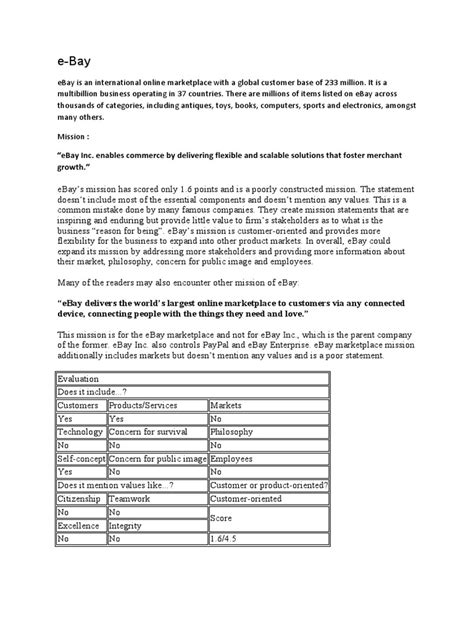 PDF E Bay SWOT Analysis DOKUMEN TIPS