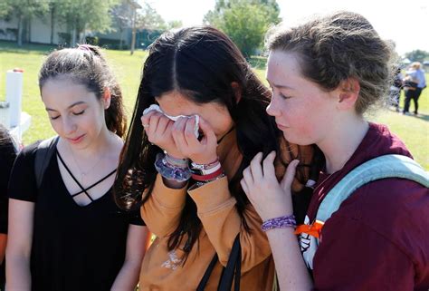 Students From Marjory Stoneman Douglas High School Stand And Cry