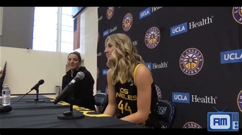 Karlie And Katie Lou Samuelson At 2023 Los Angeles Sparks Media Day